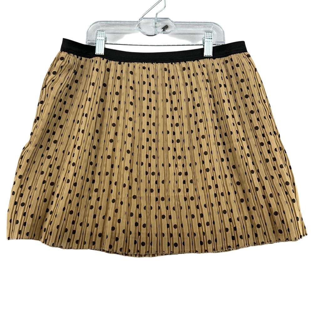 NWT H.I.P. Polka Dot Mini Skirt Pleated A-Line Elastic Waist Flirty Juniors M‎